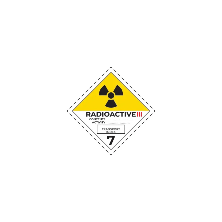 Transport placard No 7C – Radioactive material, Class 7, aluminum placard 300x300mm img01