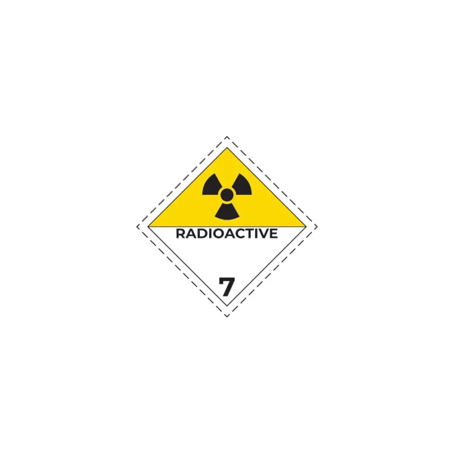 Transport placard No 7D – Radioactive material, Class 7, aluminum placard 300x300mm img01